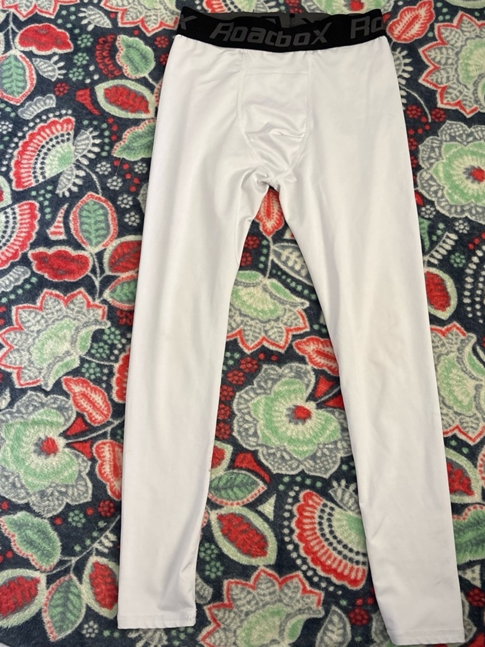 Amazon Kids White Leggings with Black Logo Waistband